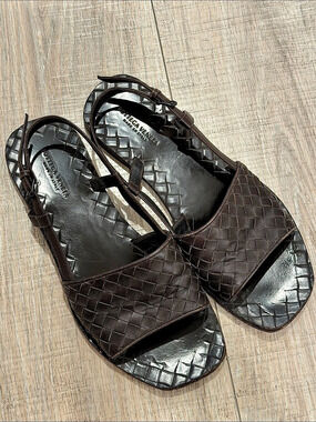 Bottega Veneta Intrecciato Sandals Brown
